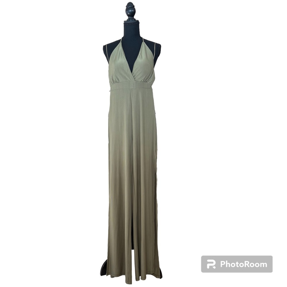 Urban Planet Women’s Olive Halter Jumpsuit Size S